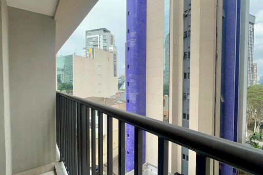 Sacada do Studio de kitnet/studio à venda com 1 quarto, 25m² em Pinheiros, São Paulo