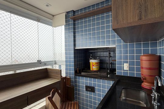 Varanda gourmet de apartamento para alugar com 3 quartos, 129m² em Aparecida, Santos