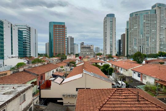 Vista da Sacada de kitnet/studio à venda com 1 quarto, 24m² em Pinheiros, São Paulo