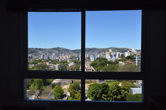 Vista da Sala de apartamento à venda com 1 quarto, 39m² em Bom Jesus, Porto Alegre