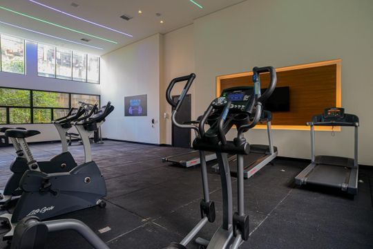Área comum - Academia de kitnet/studio para alugar com 1 quarto, 27m² em Bela Vista, São Paulo