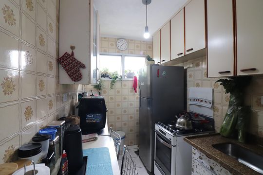 Cozinha de kitnet/studio à venda com 1 quarto, 36m² em Vila Helena, São Bernardo do Campo