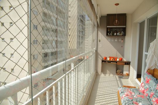 Sacada da Sala de apartamento à venda com 3 quartos, 80m² em Centro, São Bernardo do Campo