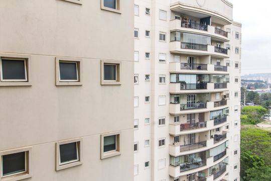 Vista da Suíte de apartamento à venda com 3 quartos, 139m² em Tamboré, Santana de Parnaíba