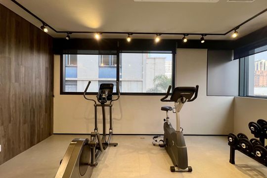 Área comum - Academia de kitnet/studio para alugar com 1 quarto, 22m² em Jardim Paulista, São Paulo