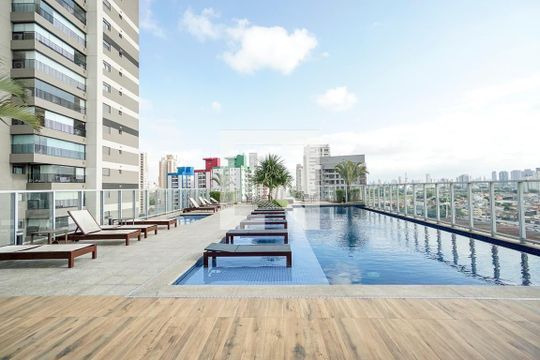 Área Comum - Piscina de apartamento à venda com 1 quarto, 43m² em Tatuapé, São Paulo