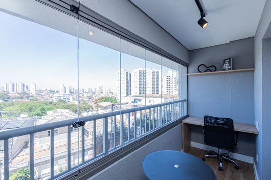 VARANDA de kitnet/studio para alugar com 1 quarto, 20m² em Alto da Mooca, São Paulo