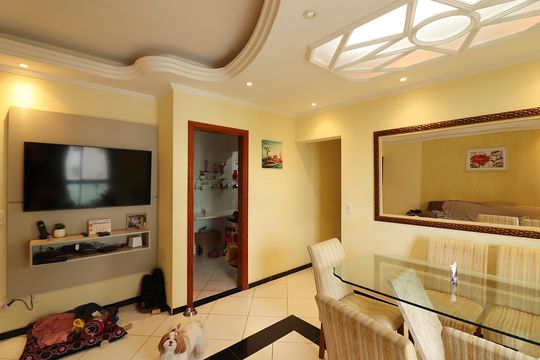 Sala  de apartamento à venda com 3 quartos, 90m² em Vila Lusitania, São Bernardo do Campo