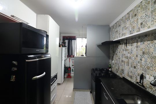 Cozinha e Área de Serviço de apartamento à venda com 2 quartos, 74m² em Baeta Neves, São Bernardo do Campo