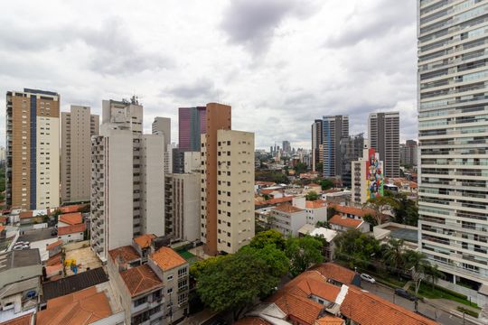 Sacada Vista de kitnet/studio à venda com 1 quarto, 24m² em Pinheiros, São Paulo