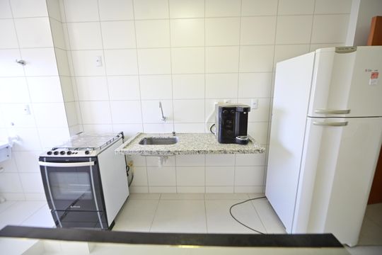 Cozinha de apartamento à venda com 2 quartos, 64m² em Parque Amazonia, Goiânia