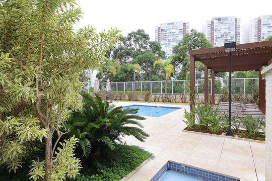 Área comum - Piscina de apartamento para alugar com 2 quartos, 86m² em Jardim Caboré, São Paulo
