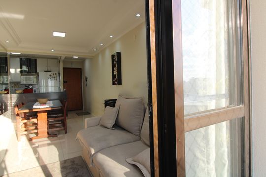 Varanda da Sala de apartamento à venda com 2 quartos, 58m² em Vila Ré, São Paulo