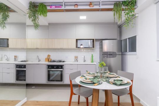 Cozinha de apartamento para alugar com 2 quartos, 51m² em Vila Ré, São Paulo