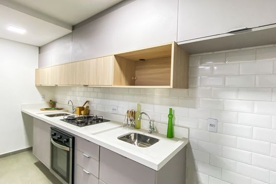 Cozinha de apartamento à venda com 2 quartos, 51m² em Vila Ré, São Paulo