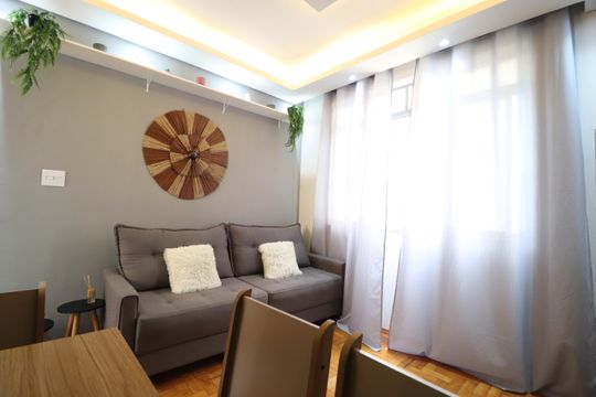 Sala de apartamento para alugar com 1 quarto, 37m² em Centro, Uberlândia