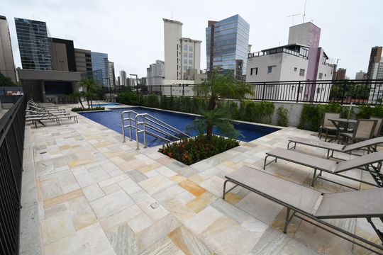 Área comum - Piscina de apartamento para alugar com 3 quartos, 105m² em Nova Campinas, Campinas