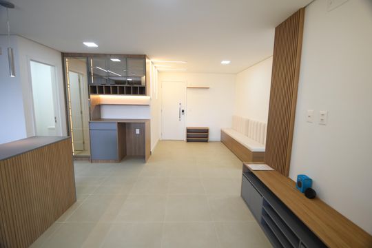 Sala de apartamento para alugar com 3 quartos, 105m² em Nova Campinas, Campinas