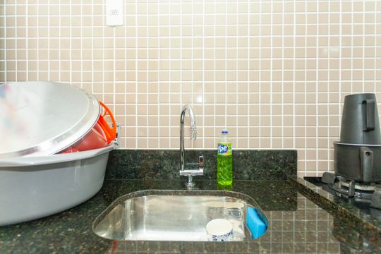 Cozinha de apartamento à venda com 3 quartos, 58m² em Usina Piratininga, São Paulo