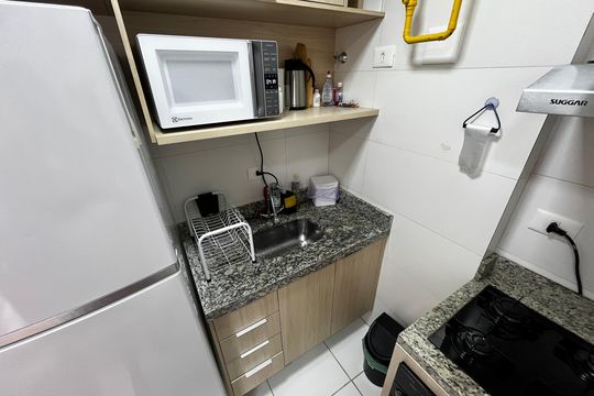 Cozinha de apartamento à venda com 1 quarto, 32m² em Vila Dom Pedro Ii, São Paulo