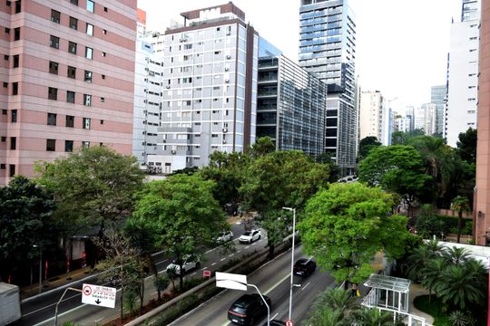 Vista da Varanda de kitnet/studio à venda com 1 quarto, 22m² em Jardim Paulista, São Paulo