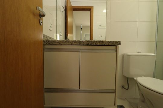 Banheiro da Suíte de apartamento para alugar com 1 quarto, 60m² em Nova Aliança, Ribeirão Preto