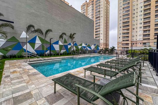 Área comum - Piscina de apartamento à venda com 3 quartos, 93m² em Campestre, Santo André