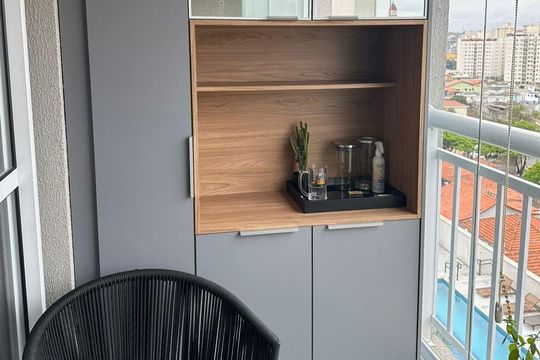 Varanda da Sala de apartamento à venda com 2 quartos, 55m² em Aricanduva, São Paulo