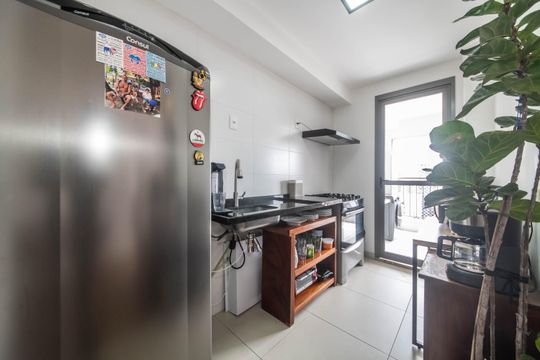 Cozinha de apartamento à venda com 2 quartos, 58m² em Chácara Santo Antônio (zona Sul), São Paulo