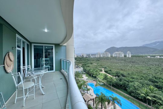 Varanda de apartamento à venda com 1 quarto, 79m² em Barra da Tijuca, Rio de Janeiro