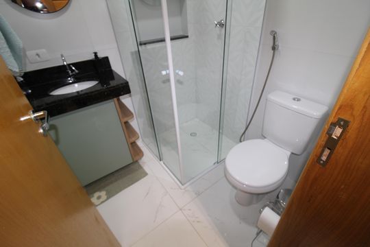 Banheiro Social de apartamento à venda com 1 quarto, 30m² em Casa Verde, São Paulo