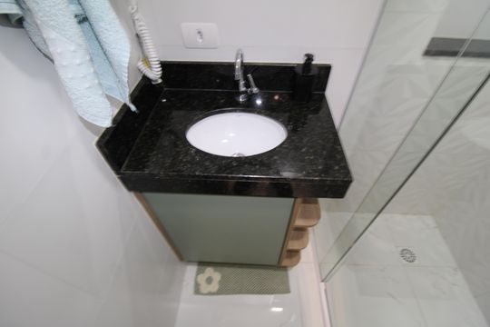 Banheiro Social de apartamento à venda com 1 quarto, 30m² em Casa Verde, São Paulo