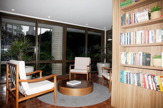 Área Comum - Lounge Recepção de apartamento à venda com 3 quartos, 110m² em Menino Deus, Porto Alegre