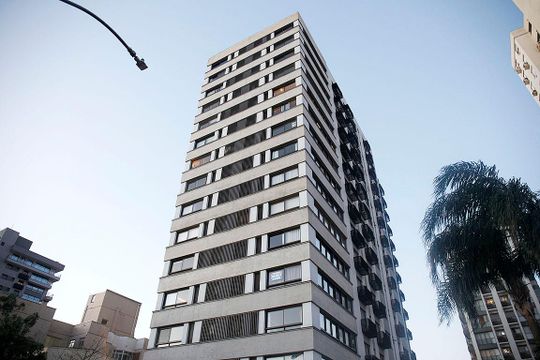 Fachada de apartamento à venda com 3 quartos, 110m² em Menino Deus, Porto Alegre