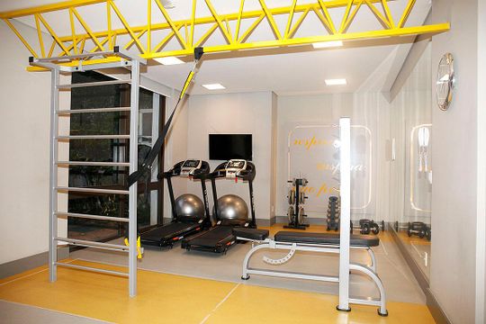 Área Comum - Academia de apartamento à venda com 3 quartos, 110m² em Menino Deus, Porto Alegre
