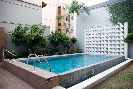 Área Comum - Piscina de apartamento à venda com 3 quartos, 110m² em Menino Deus, Porto Alegre