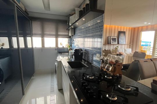 Cozinha de apartamento à venda com 2 quartos, 69m² em Bonfim, Campinas