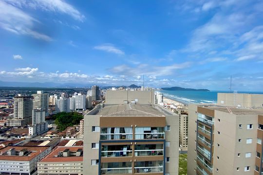 Vista da Varanda da Sala de apartamento para alugar com 2 quartos, 82m² em Aviação, Praia Grande