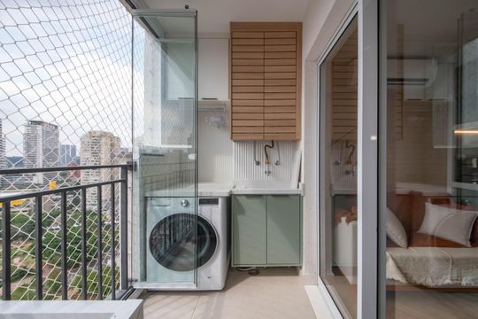 Sacada de apartamento à venda com 2 quartos, 36m² em Jardim Caravelas, São Paulo