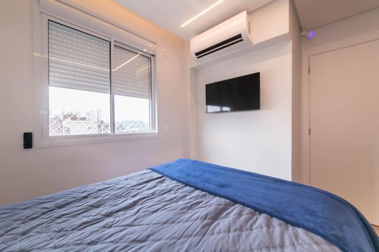 Quarto 2 de apartamento à venda com 2 quartos, 36m² em Jardim Caravelas, São Paulo
