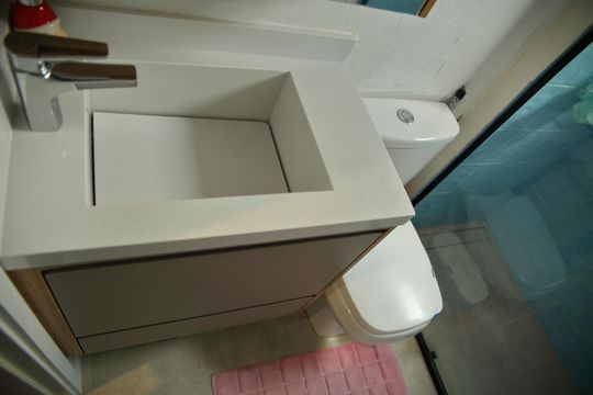 Banheiro da Suíte de apartamento à venda com 2 quartos, 55m² em Baeta Neves, São Bernardo do Campo