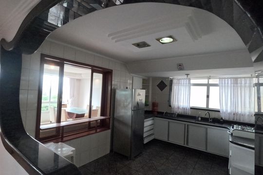 Cozinha de apartamento para alugar com 3 quartos, 148m² em José Menino, Santos