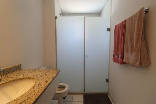 Banheiro Quarto 1 suíte de apartamento à venda com 2 quartos, 92m² em Jardim, Santo André