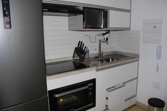 Cozinha de apartamento à venda com 1 quarto, 35m² em Consolação, São Paulo