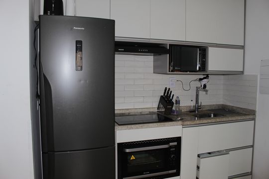 Cozinha de apartamento à venda com 1 quarto, 35m² em Consolação, São Paulo