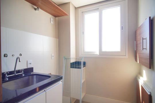 Cozinha de apartamento à venda com 1 quarto, 45m² em Centro, Novo Hamburgo