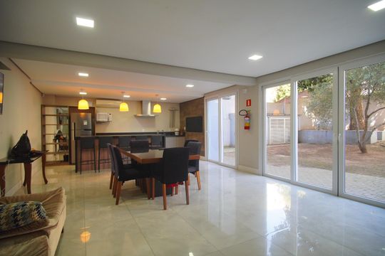 Área comum - Salão de festas de apartamento à venda com 1 quarto, 45m² em Centro, Novo Hamburgo