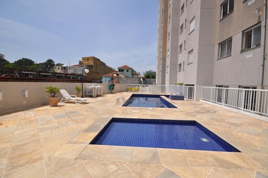 Área comum - Piscina de apartamento à venda com 1 quarto, 43m² em Vila Gustavo, São Paulo