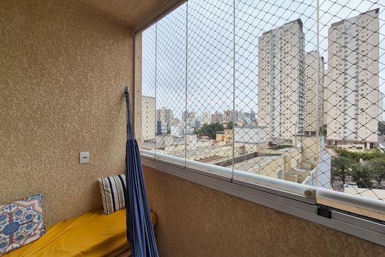 Varanda da Sala de apartamento à venda com 2 quartos, 54m² em Vila Quirino de Lima, São Bernardo do Campo
