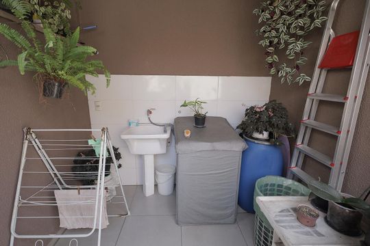 Área de Serviço de apartamento à venda com 2 quartos, 80m² em Vila Bela Vista, Santo André